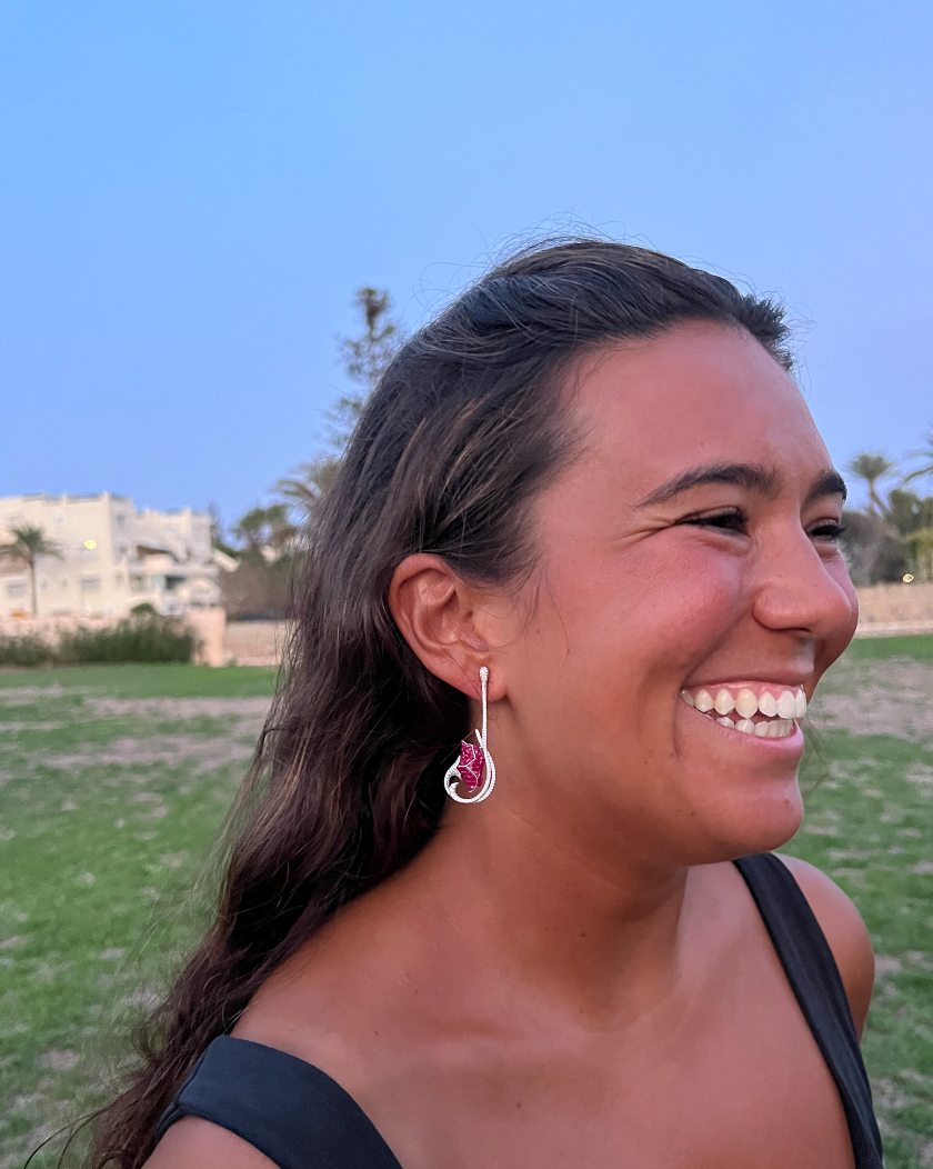 AUDREY earrings in sterling silver with cubic zirconia