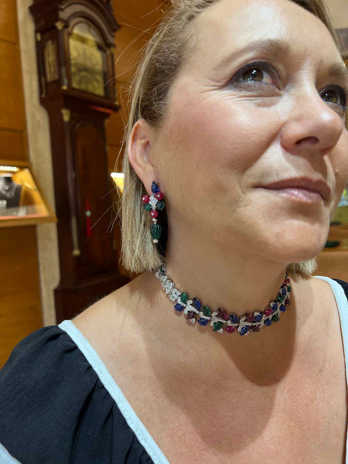 FRIDA bracelet, with colored stones in sterling silver