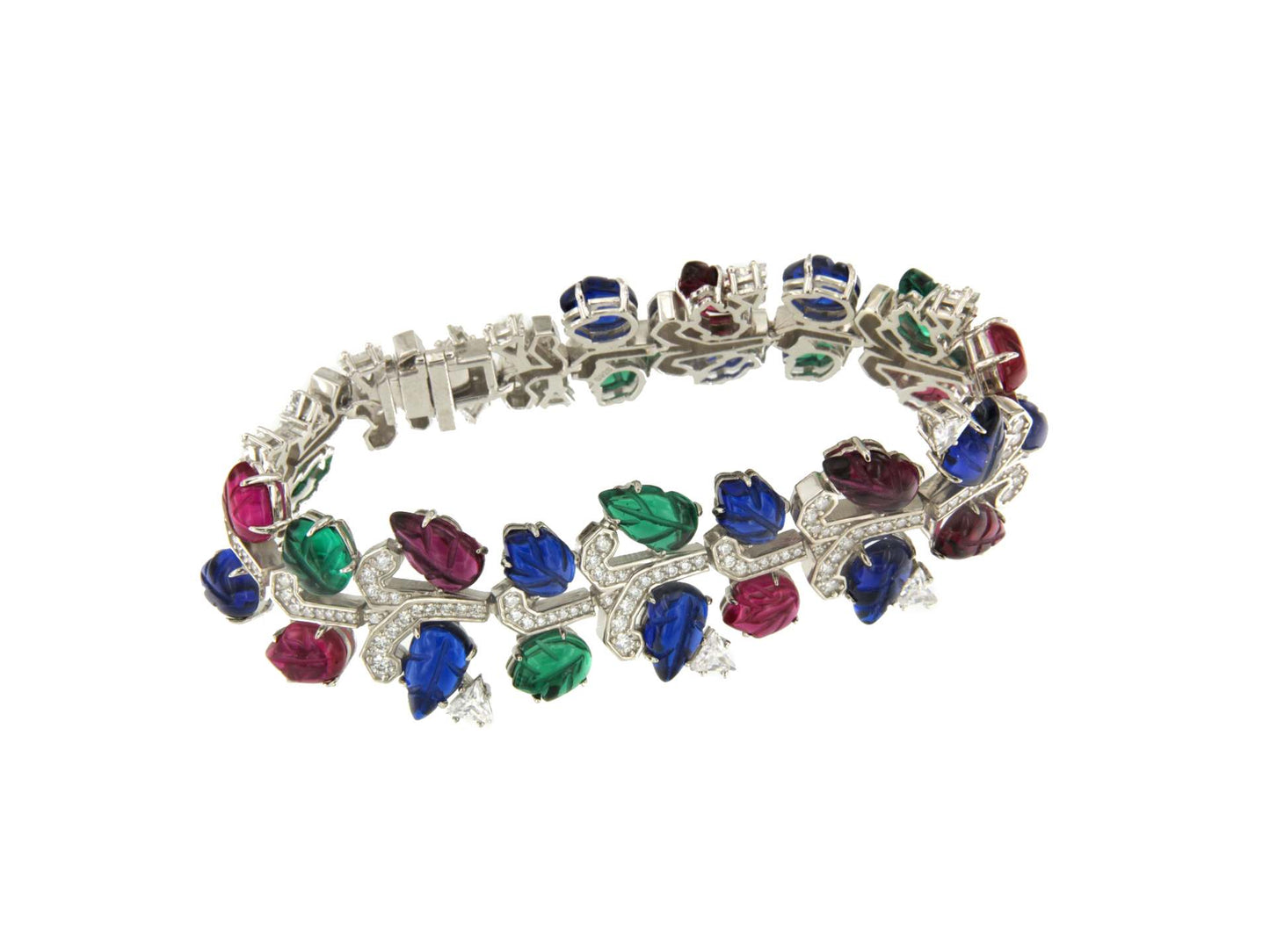 FRIDA bracelet, with colored stones in sterling silver