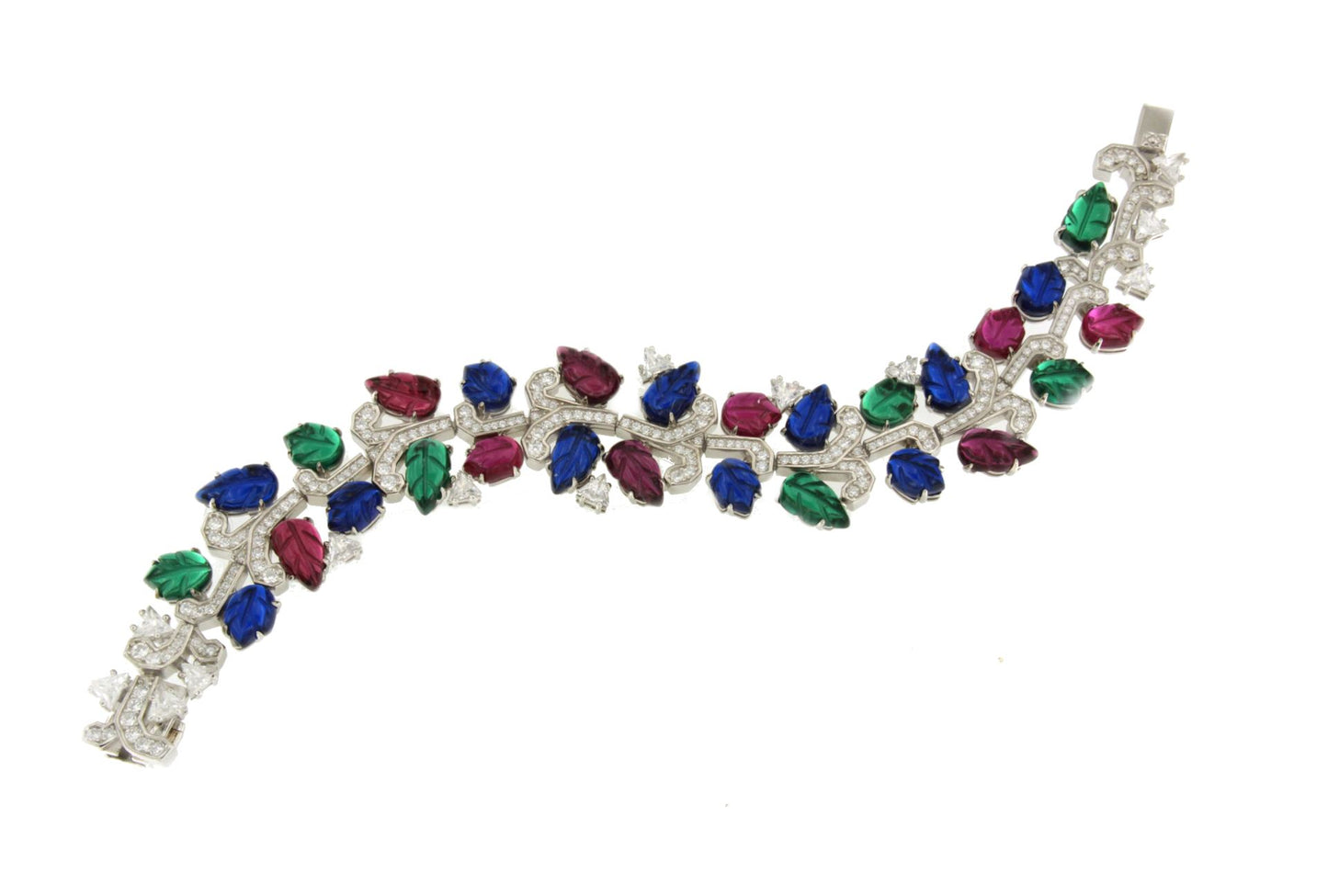 FRIDA bracelet, with colored stones in sterling silver