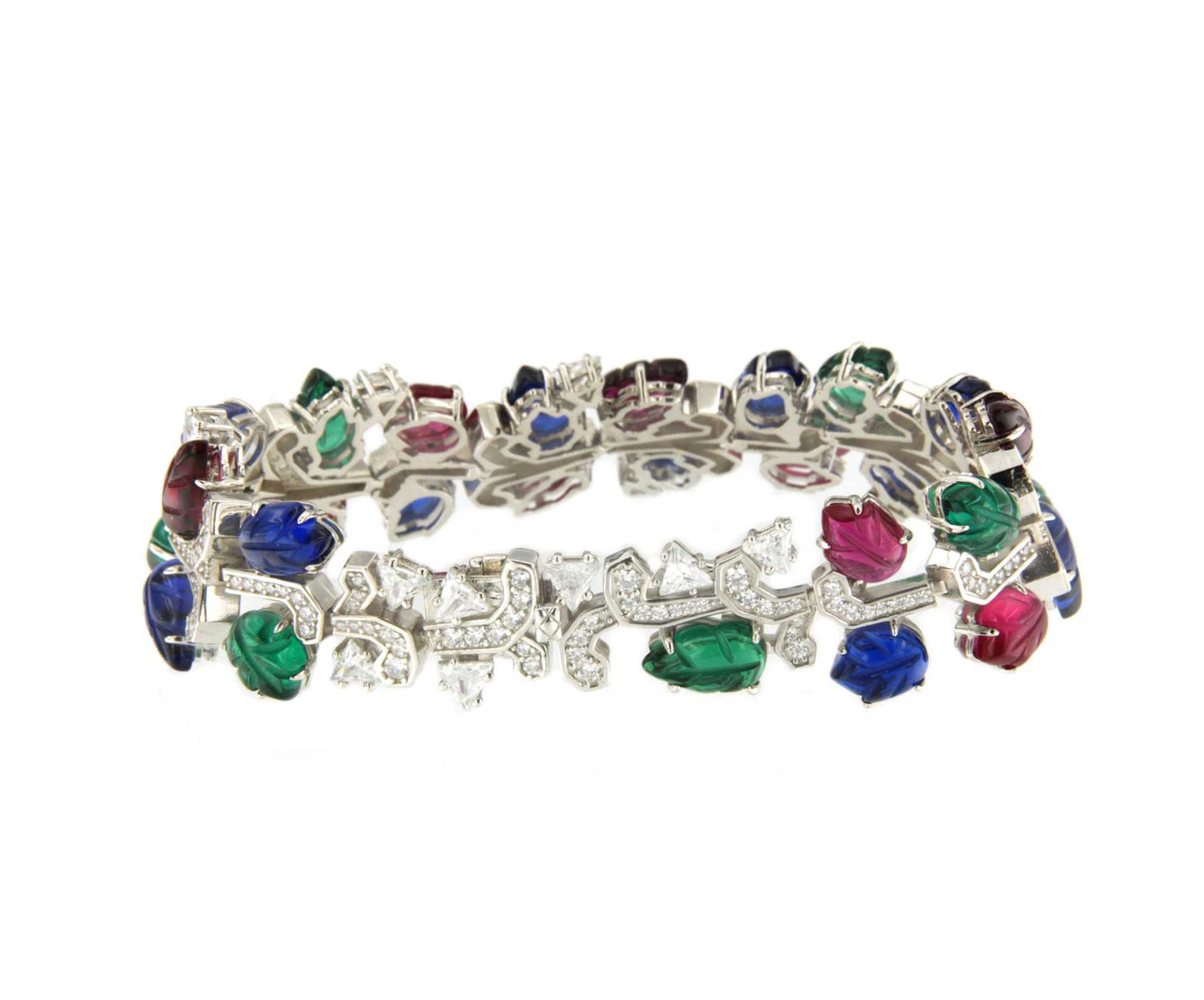 FRIDA bracelet, with colored stones in sterling silver