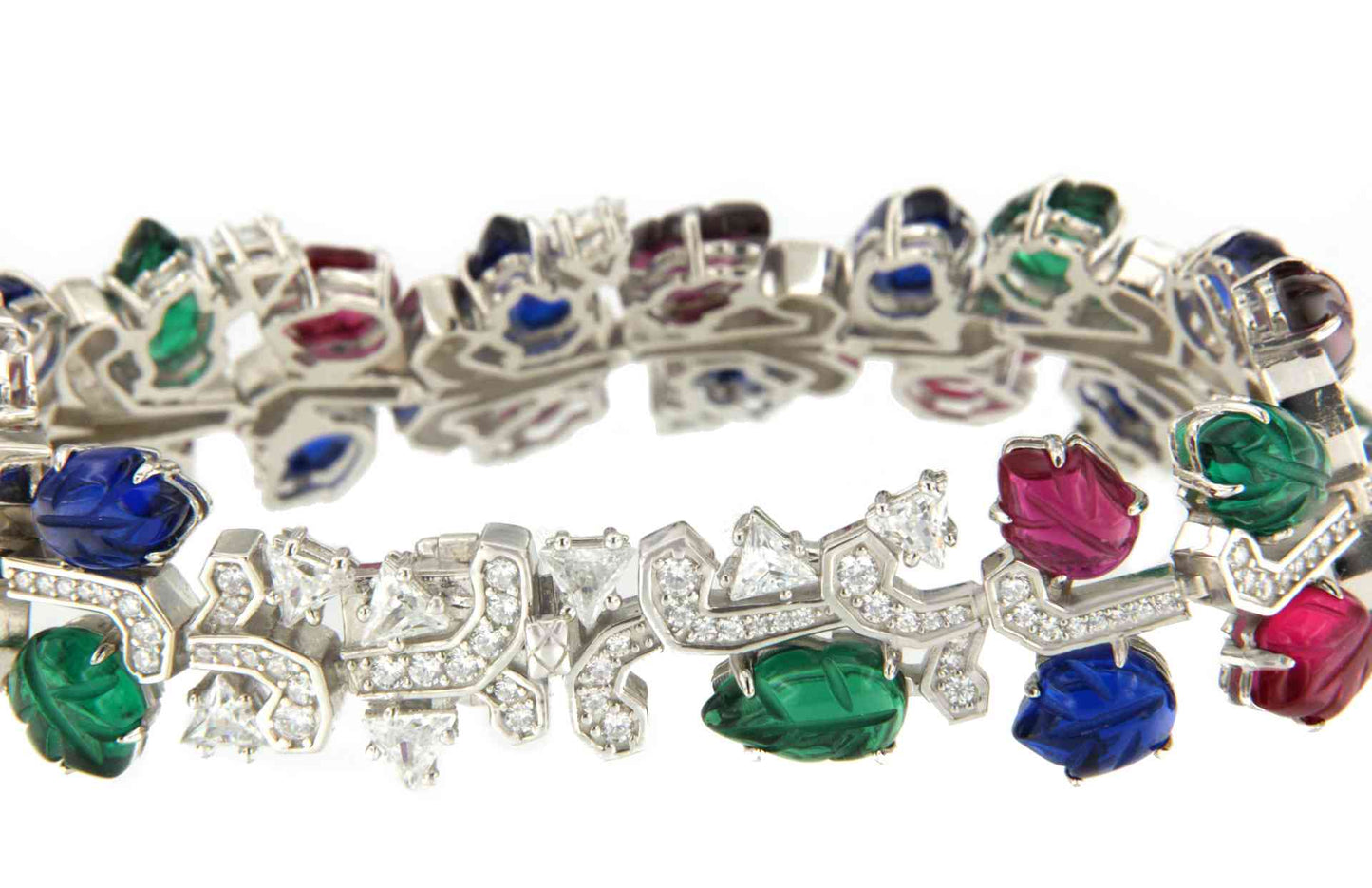 FRIDA bracelet, with colored stones in sterling silver