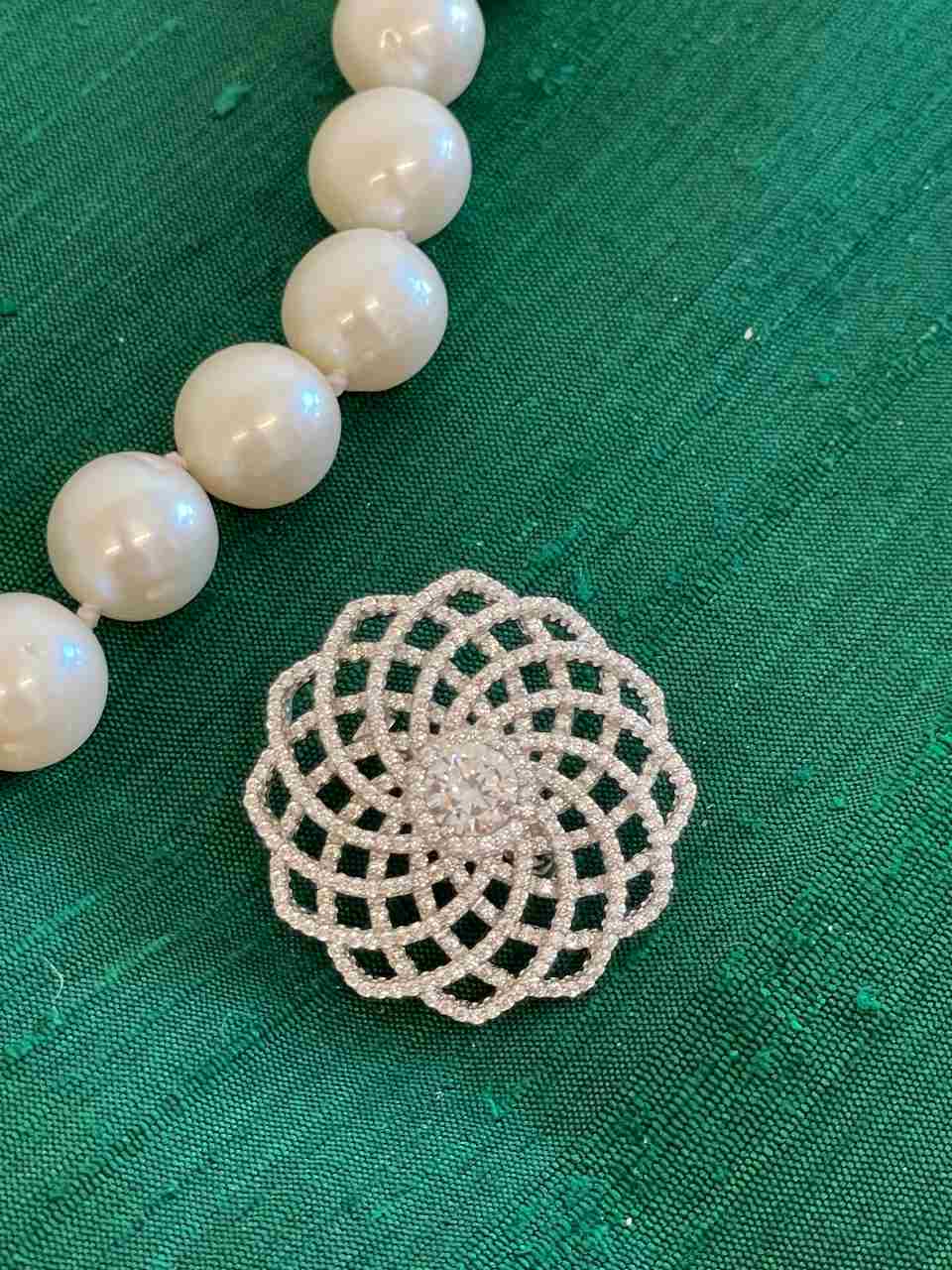 OMAN decorative spacer in sterling silver and cubic zirconia