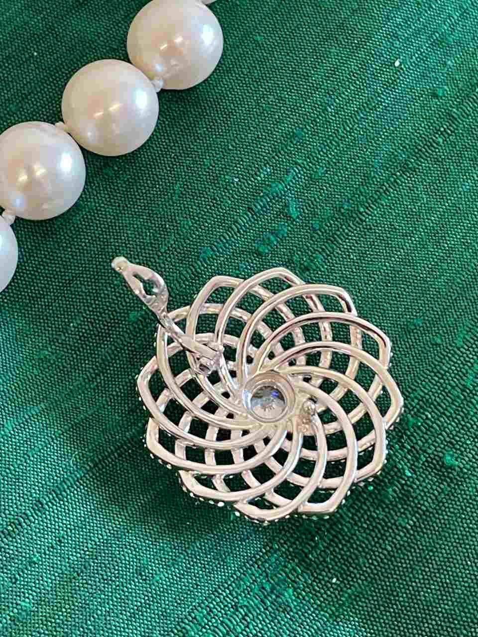 OMAN decorative spacer in sterling silver and cubic zirconia