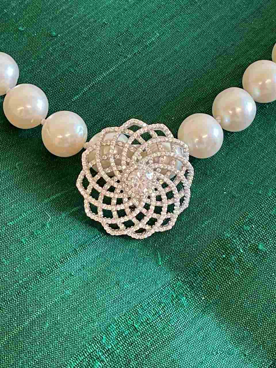 OMAN decorative spacer in sterling silver and cubic zirconia