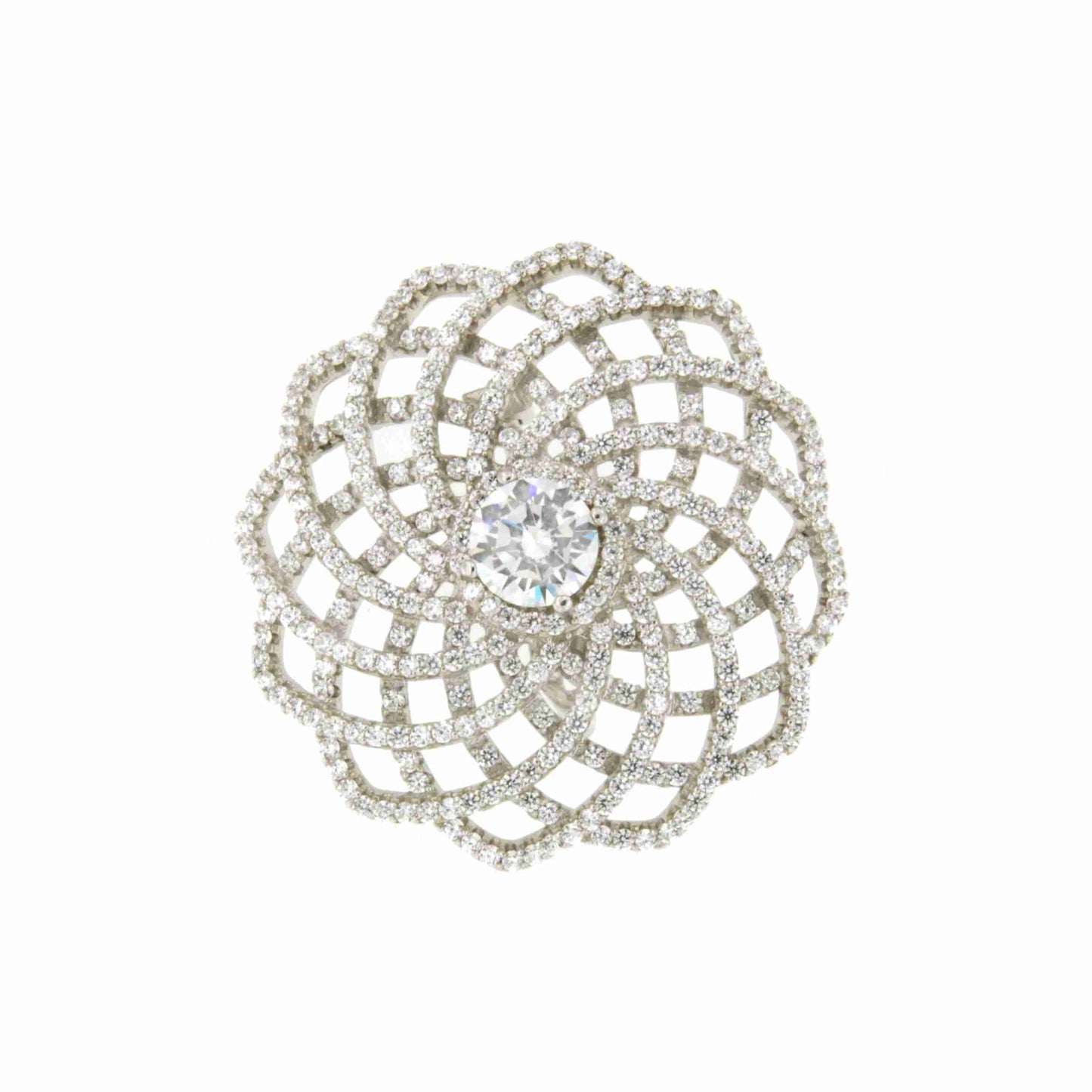 OMAN decorative spacer in sterling silver and cubic zirconia