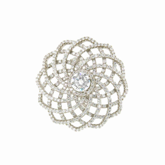 OMAN decorative spacer in sterling silver and cubic zirconia