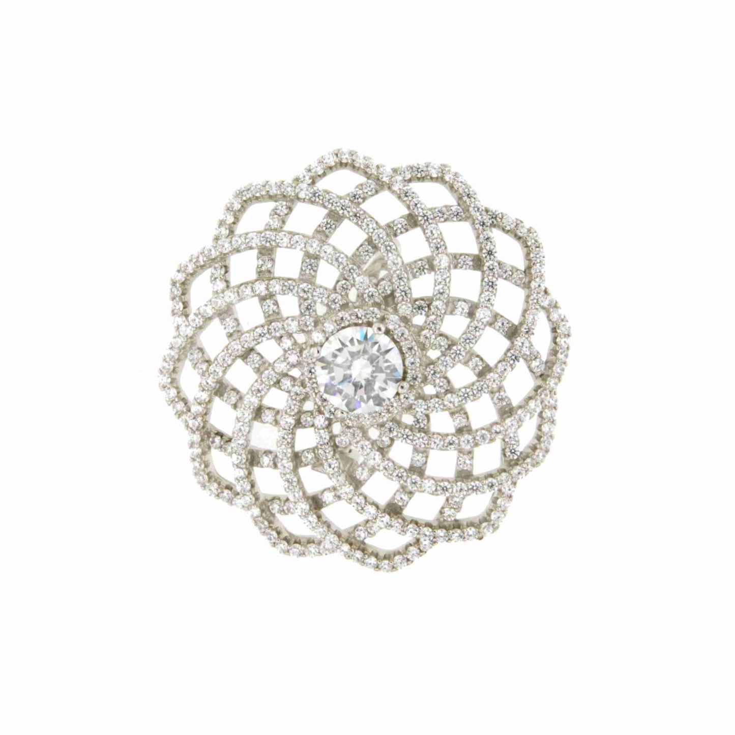 OMAN decorative spacer in sterling silver and cubic zirconia