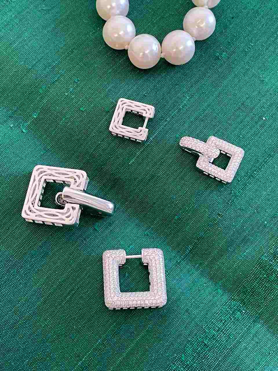 KOSOVO necklace clasp in sterling silver and cubic zirconia