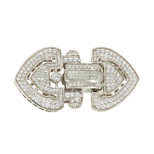 Madeira necklace clasp in sterling silver and cubic zirconia