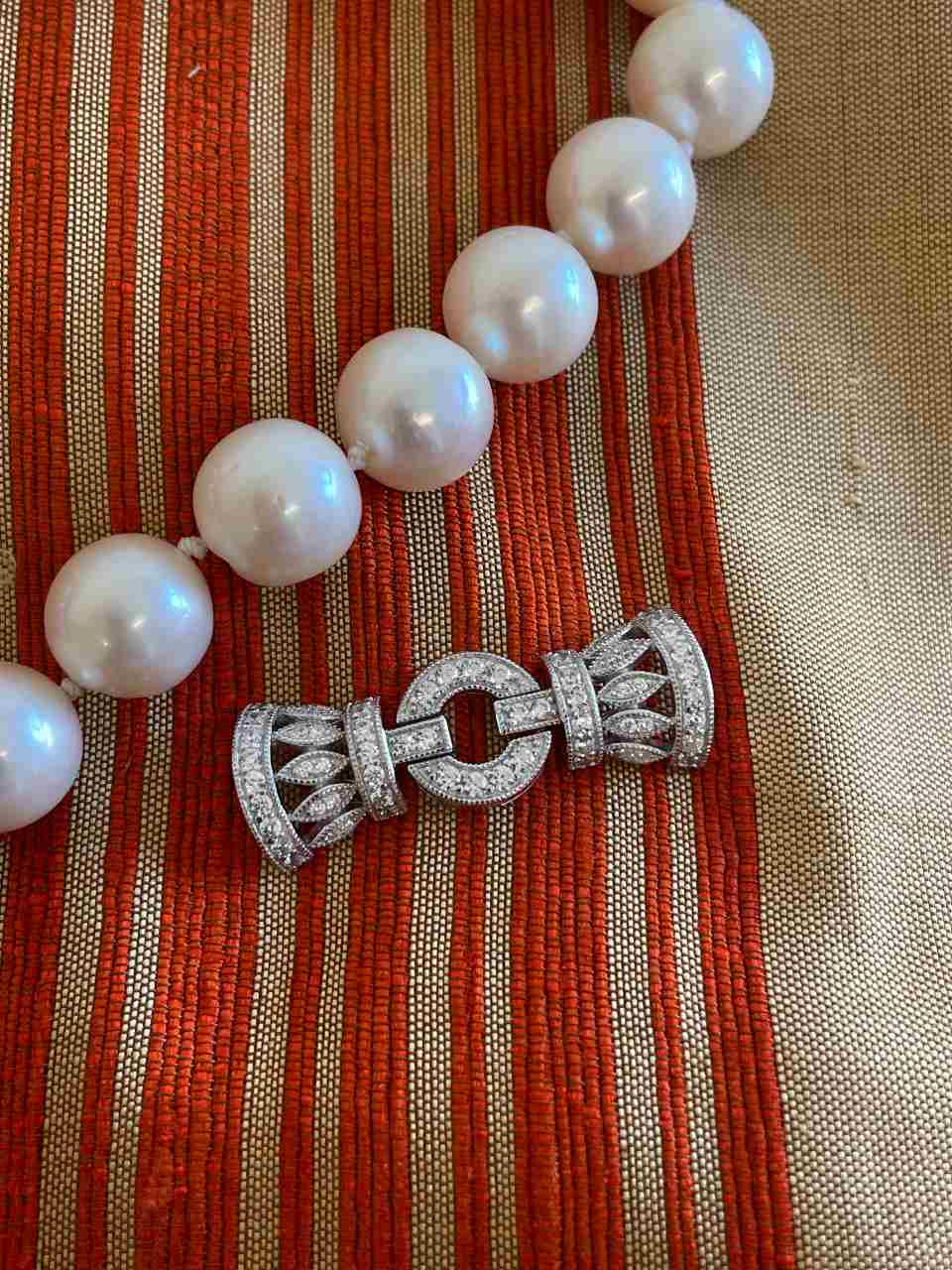 VIENNA art deco centerpiece in sterling silver and cubic zirconia