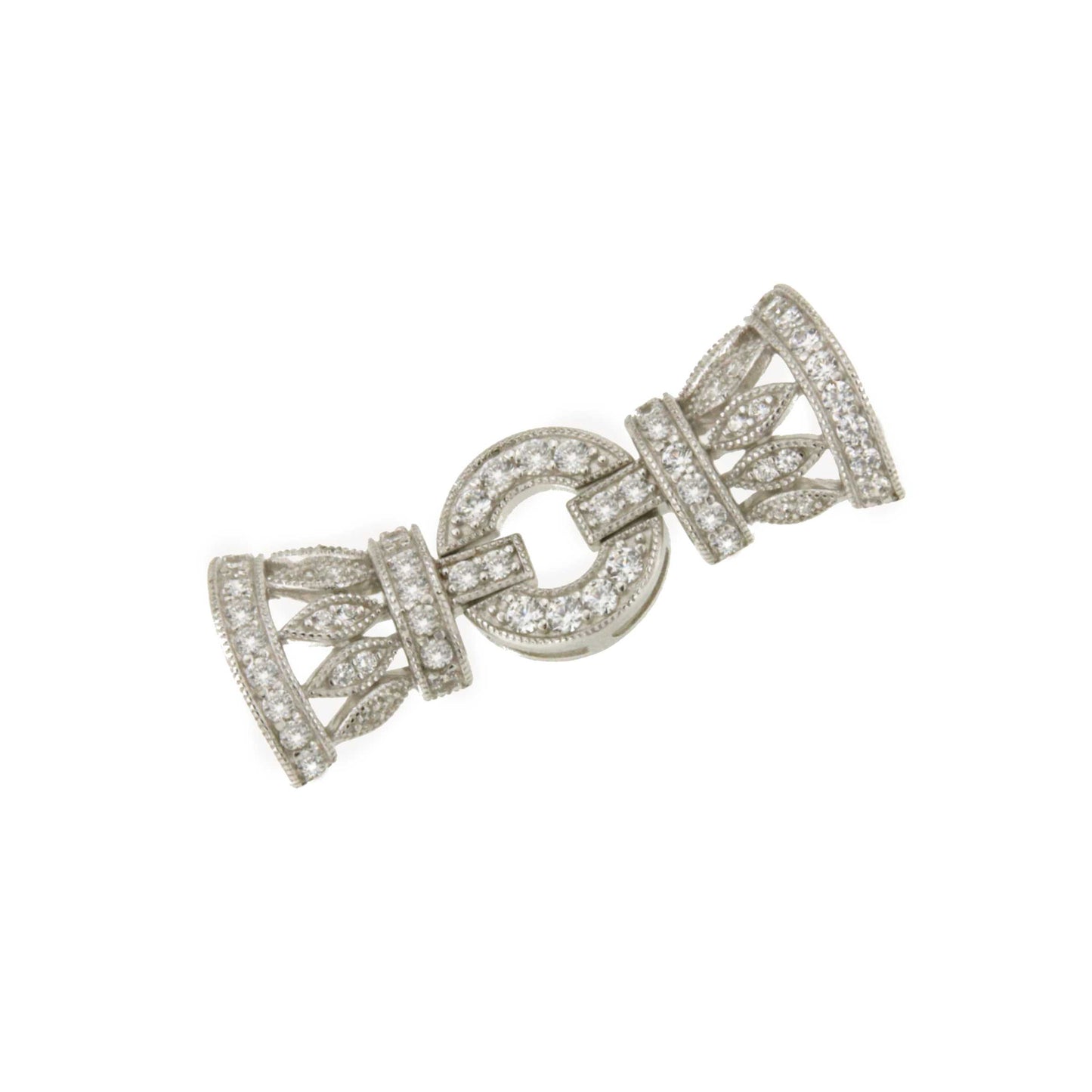 VIENNA art deco centerpiece in sterling silver and cubic zirconia