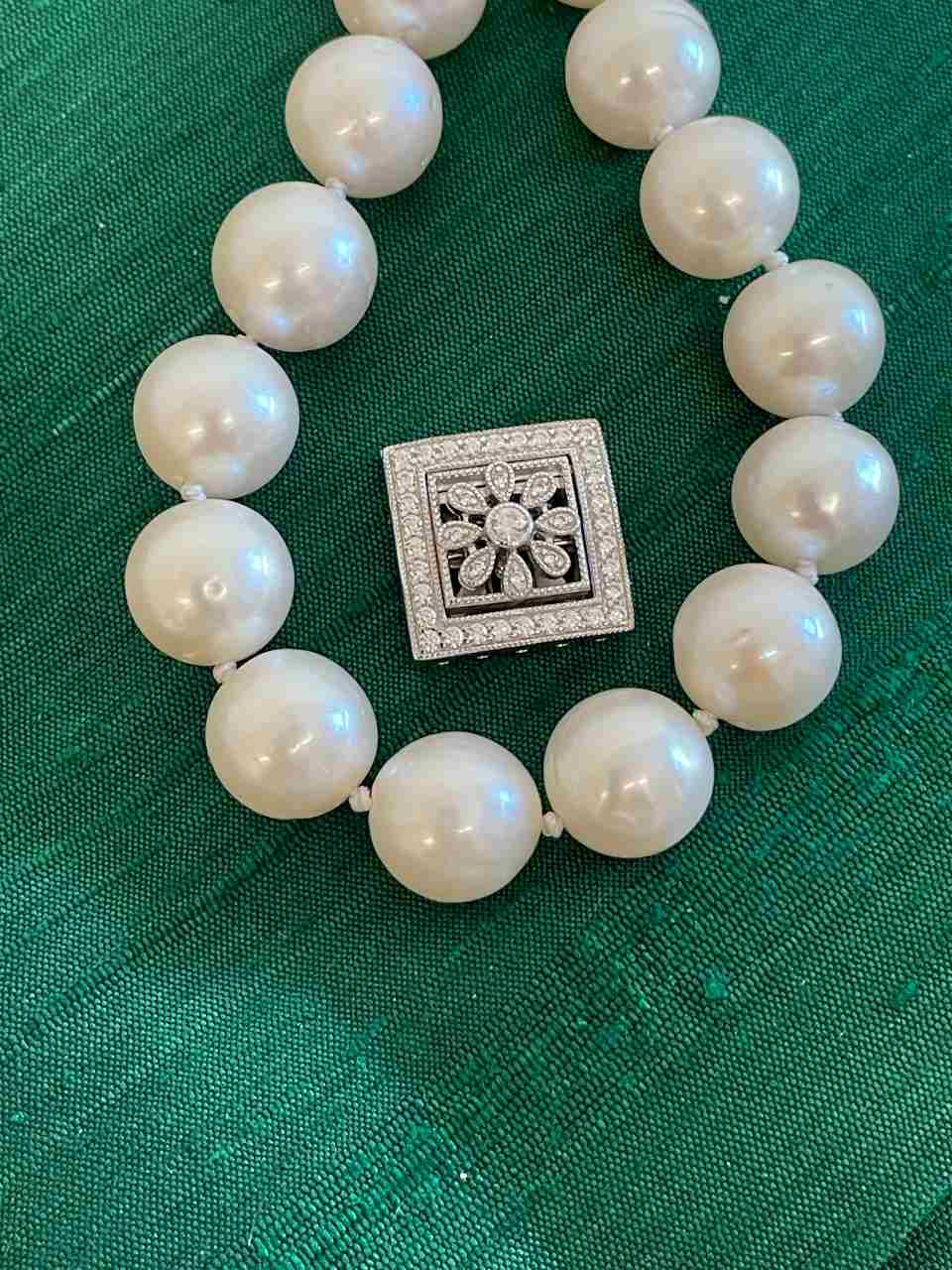 HAWAI necklace clasp in sterling silver and cubic zirconia