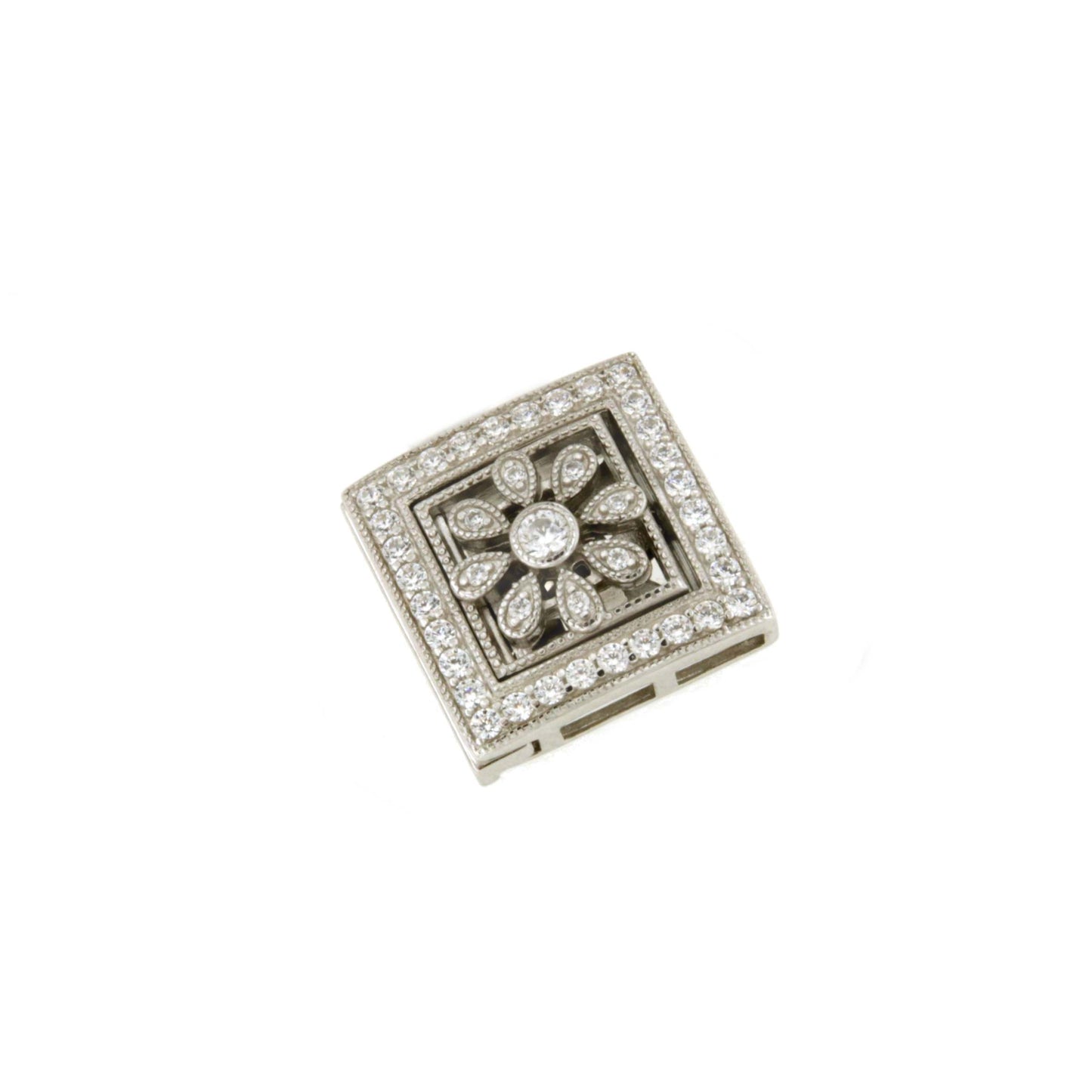 HAWAI necklace clasp in sterling silver and cubic zirconia