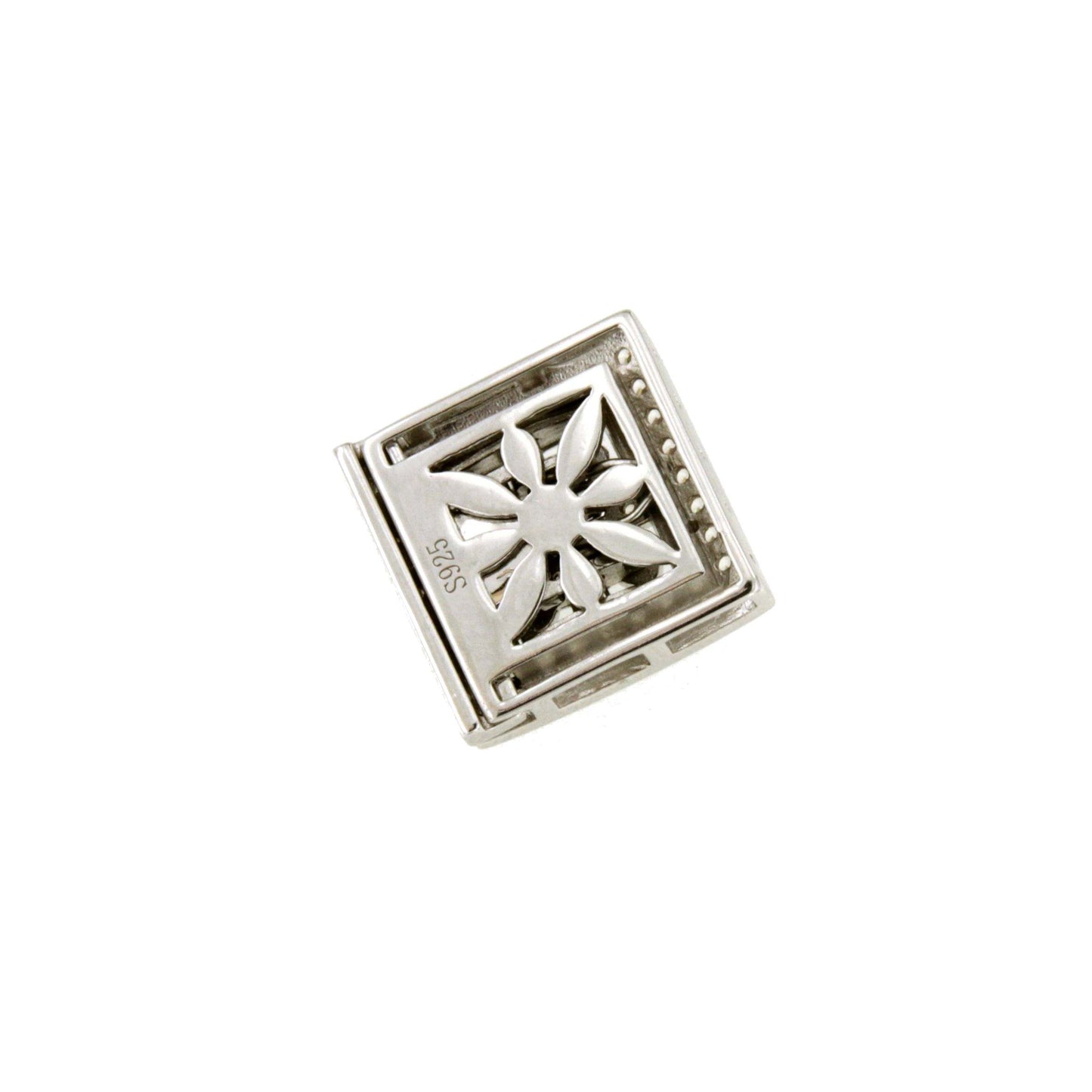 HAWAI necklace clasp in sterling silver and cubic zirconia