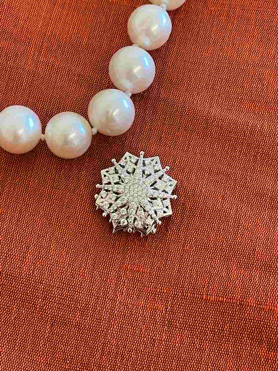 ANDORRA clasp in sterling silver and cubic zirconia