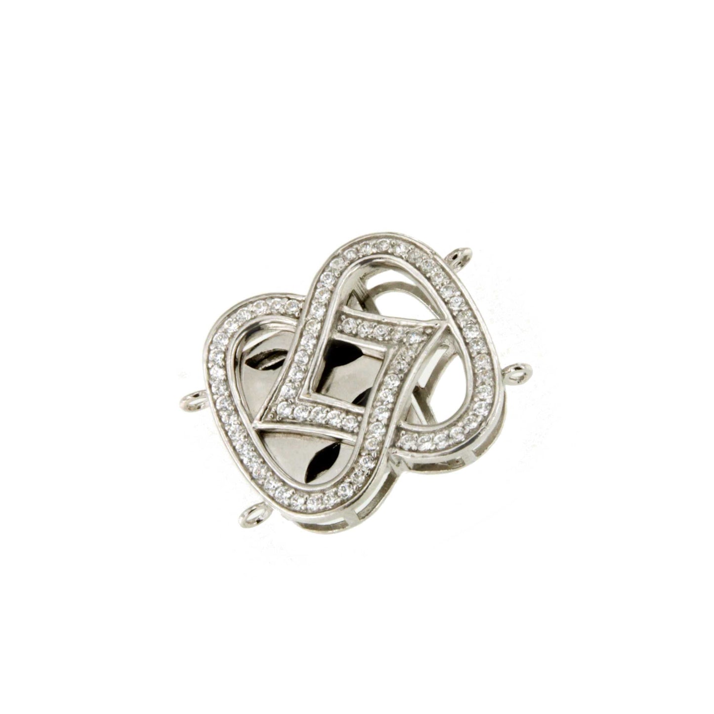 SENEGAL necklace clasp in sterling silver and cubic zirconia