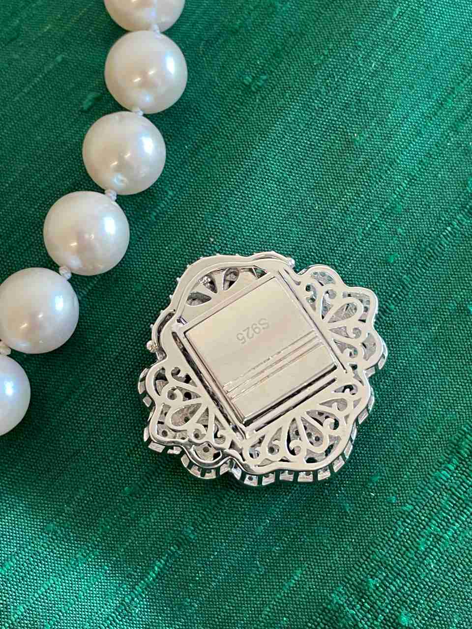 BELICE art deco clasp in sterling silver and cubic zirconia