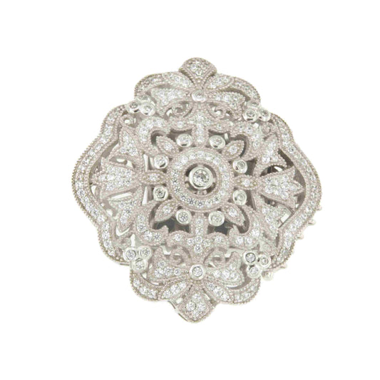 BELICE art deco clasp in sterling silver and cubic zirconia