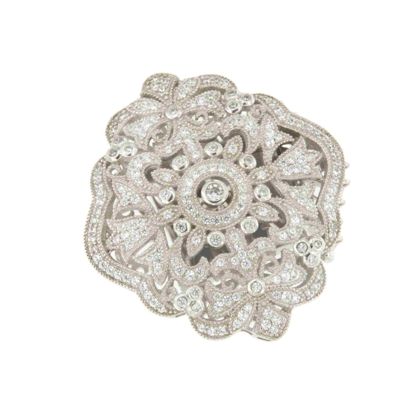 BELICE art deco clasp in sterling silver and cubic zirconia