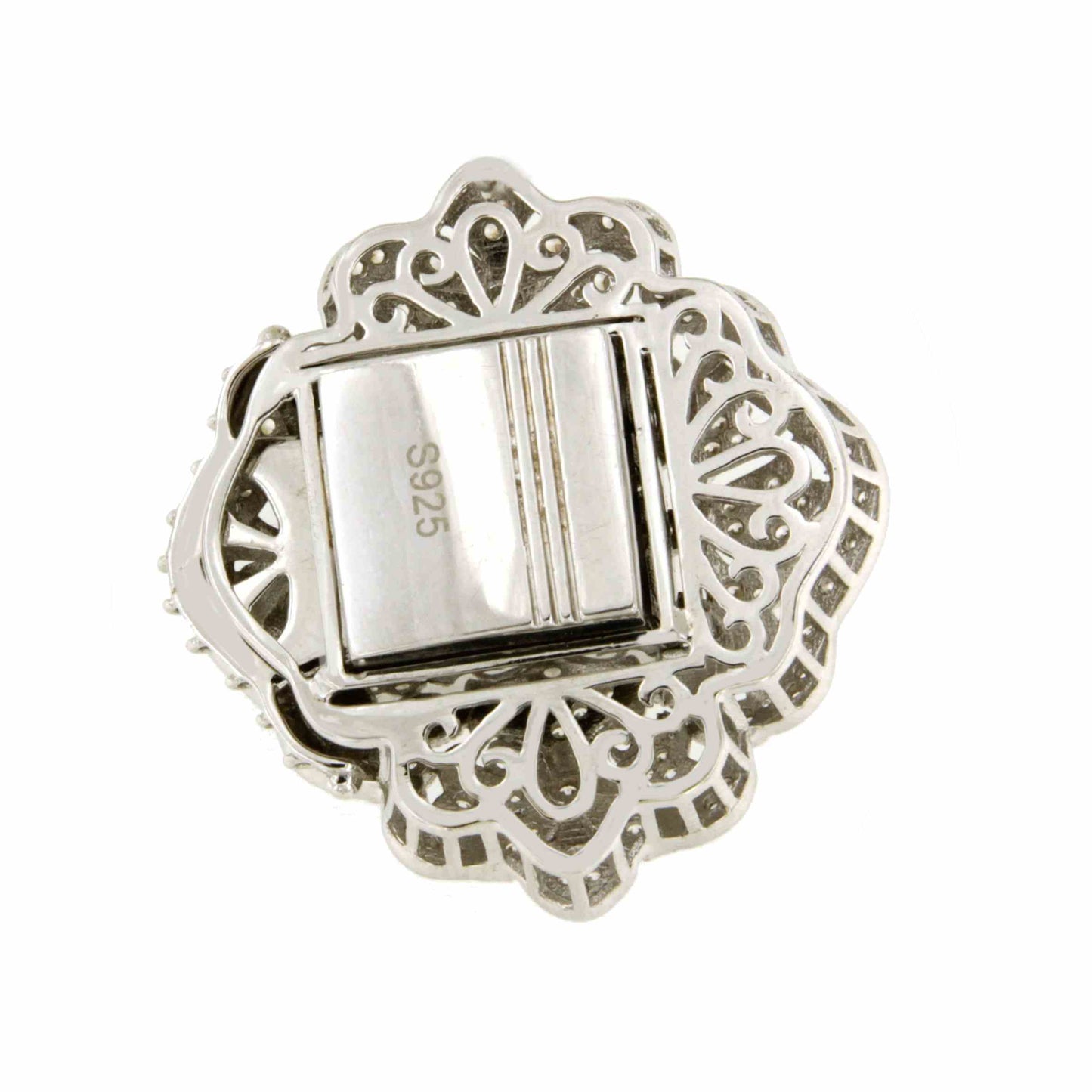 BELICE art deco clasp in sterling silver and cubic zirconia