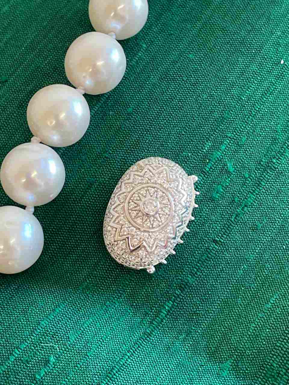 ANGOLA clasp in sterling silver and cubic zirconia