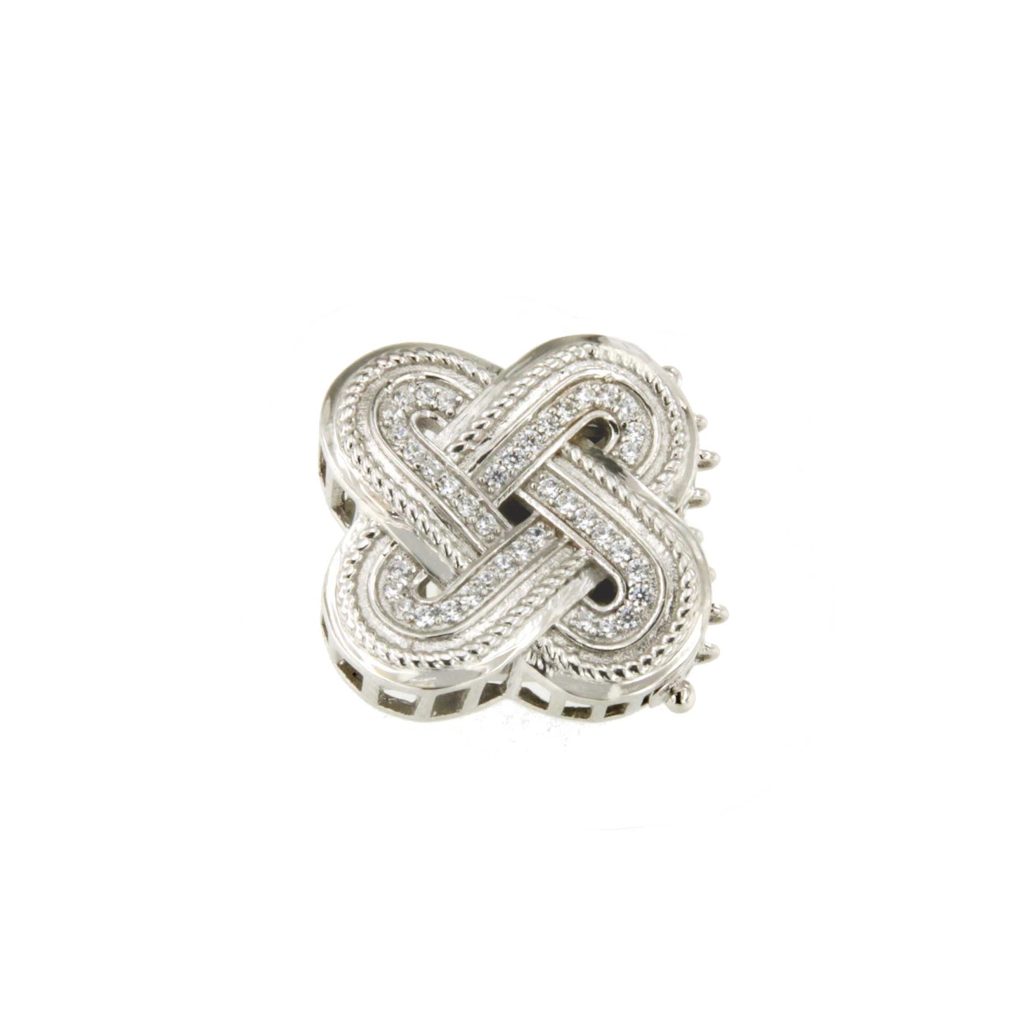 Morocco necklace clasp in sterling silver and cubic zirconia