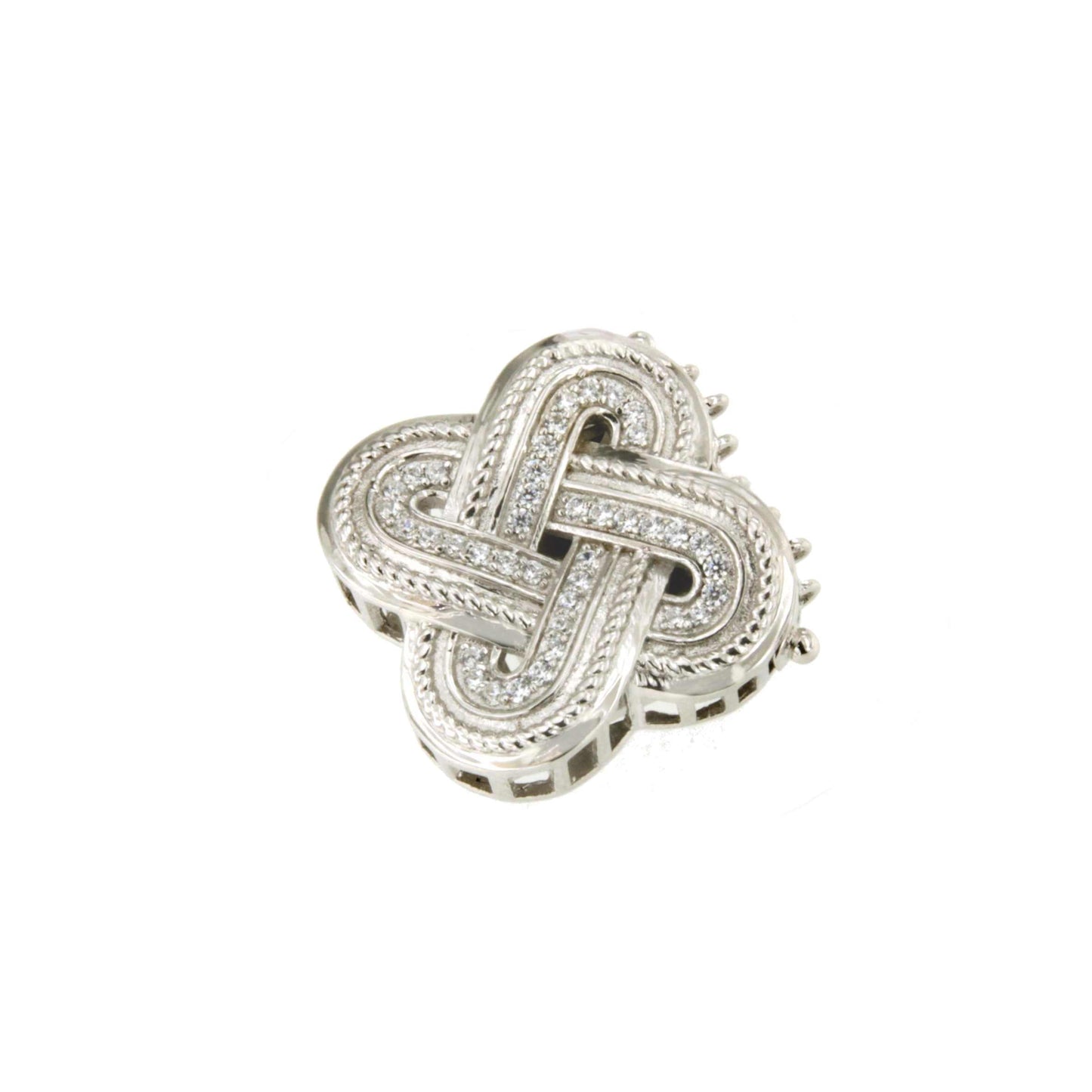 Morocco necklace clasp in sterling silver and cubic zirconia