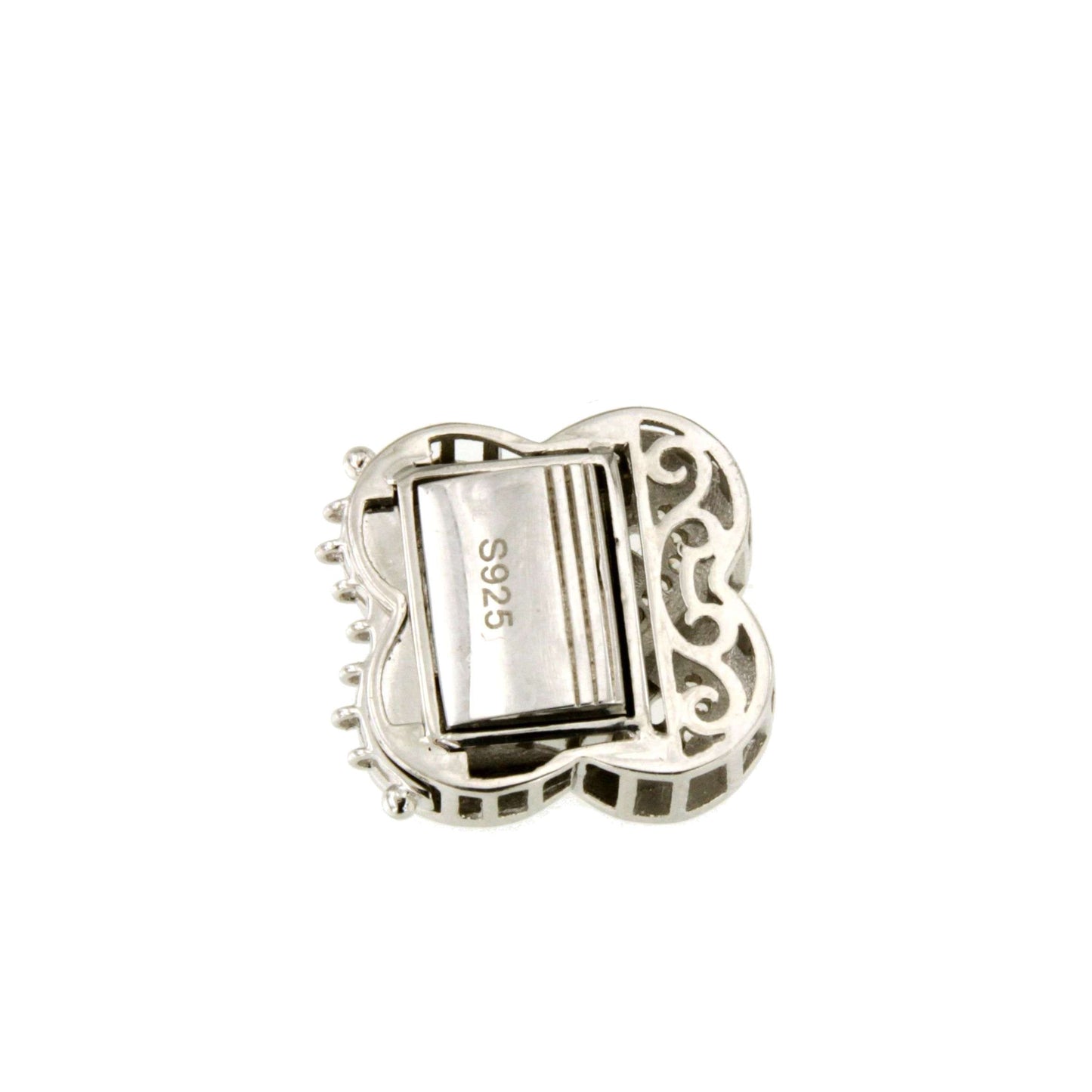 Morocco necklace clasp in sterling silver and cubic zirconia