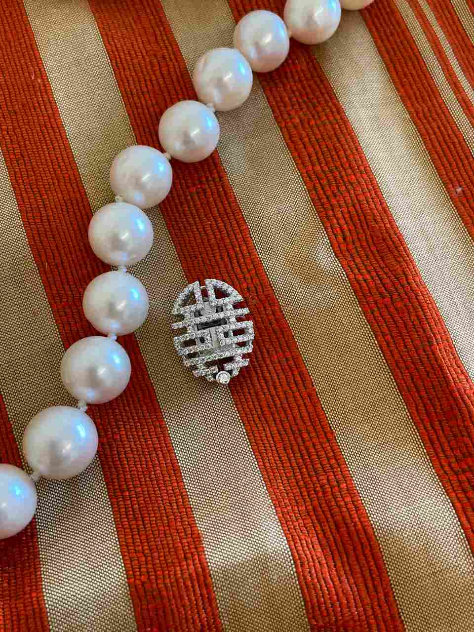 MYANMAR clasp in sterling silver and cubic zirconia