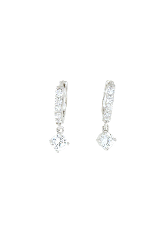 KAUAI dangling earrings in sterling silver with cubic zirconia