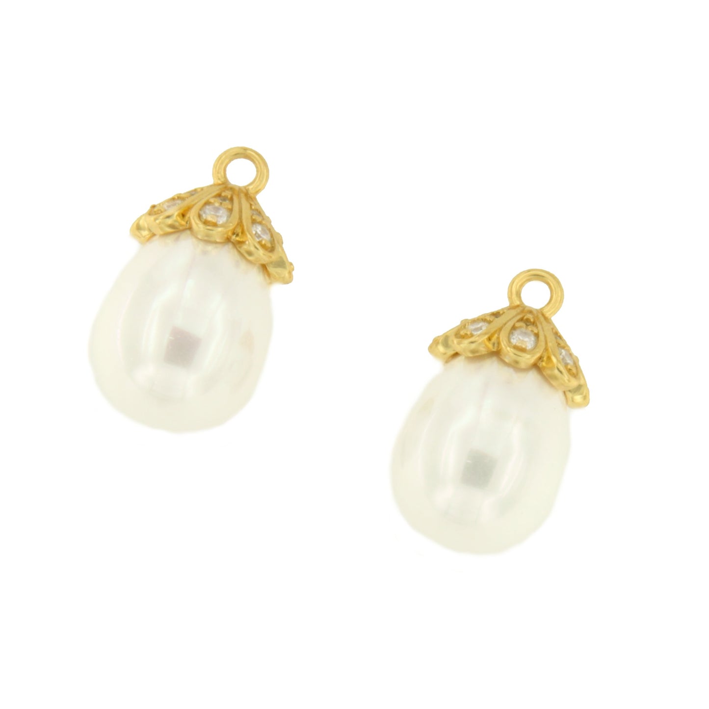 Colgante ZANZIBAR de plata con perla con casquilla de circonitas