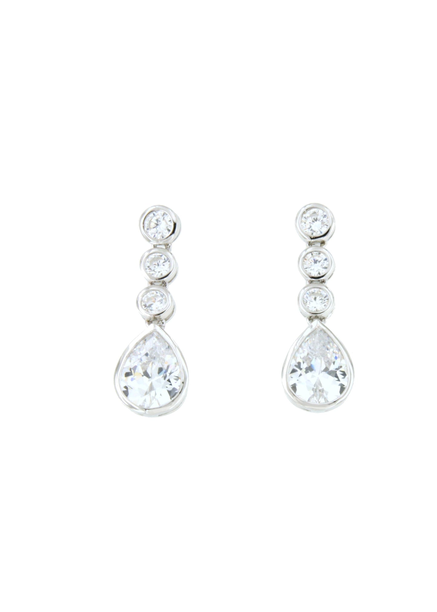DUBROVNIK short earrings in sterling silver with cubic zirconia