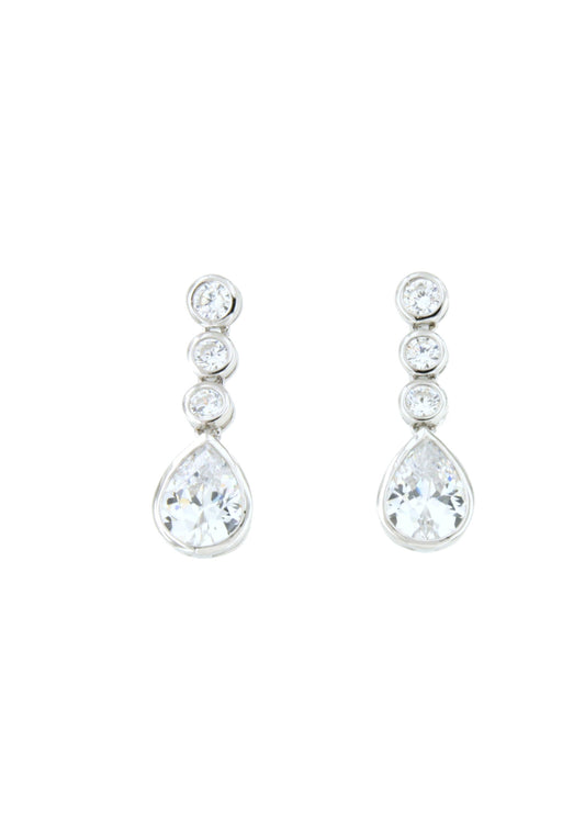 DUBROVNIK short earrings in sterling silver with cubic zirconia