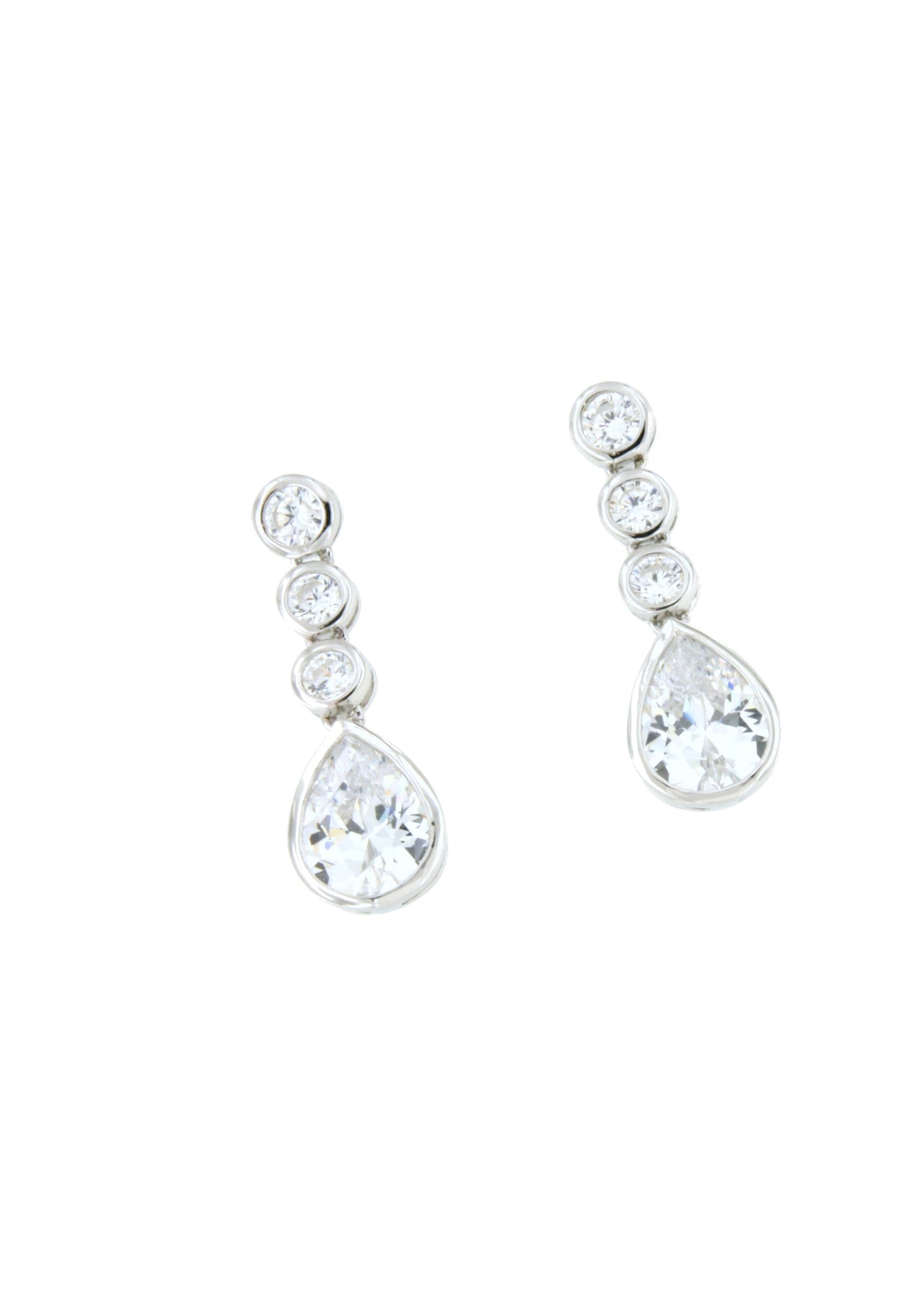 DUBROVNIK short earrings in sterling silver with cubic zirconia