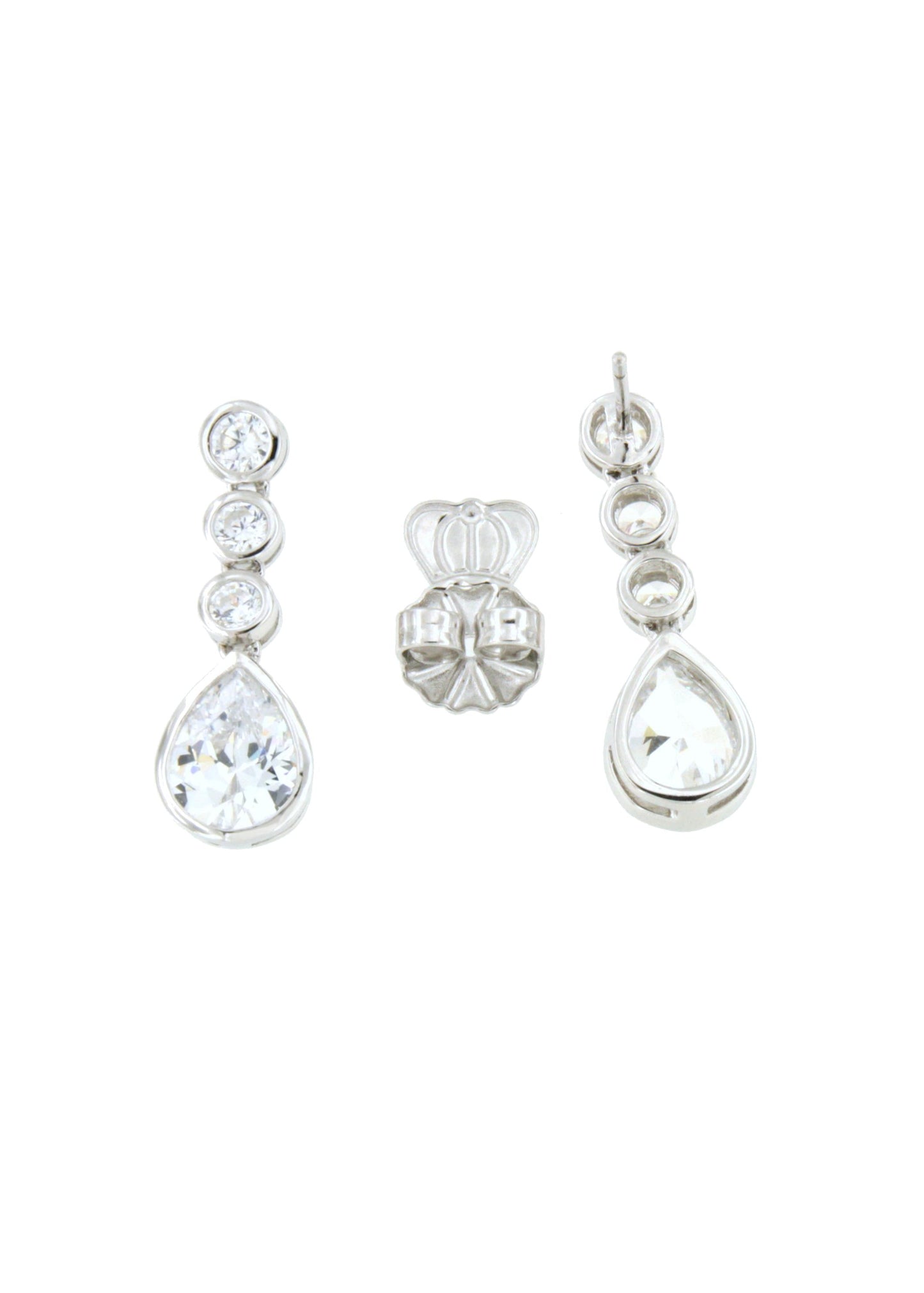 DUBROVNIK short earrings in sterling silver with cubic zirconia