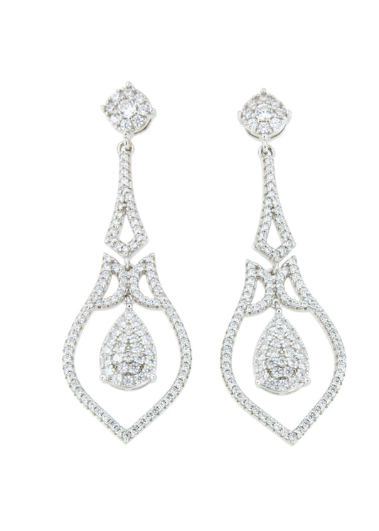 MONTECARLO earrings in sterling silver with cubic zirconia
