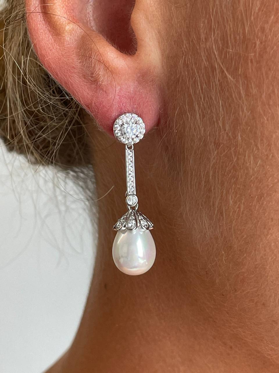 Copenhagen detachable earrings in sterling silver with cubic zirconia