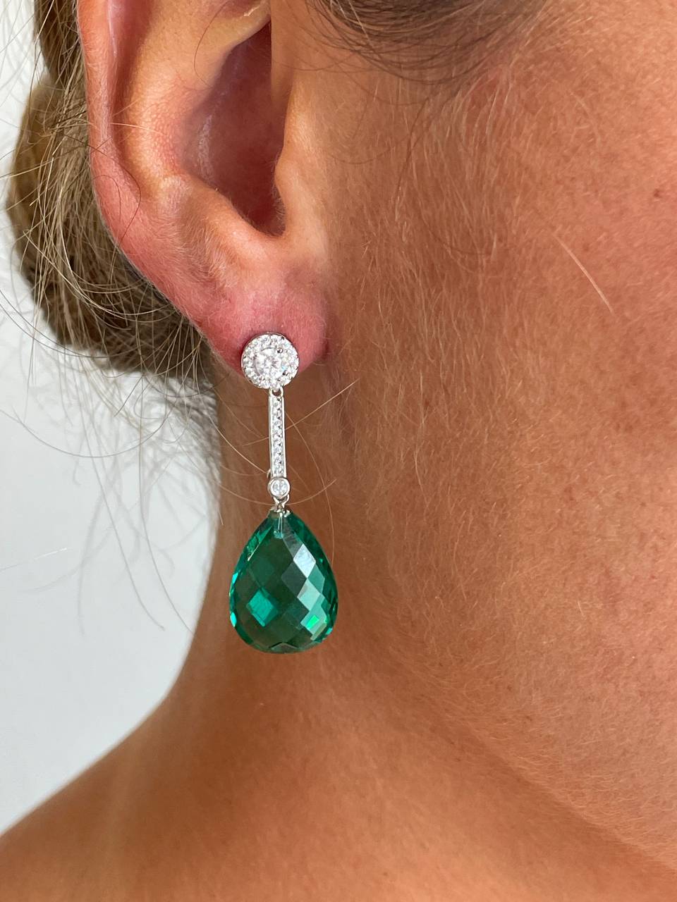 Copenhagen detachable earrings in sterling silver with cubic zirconia