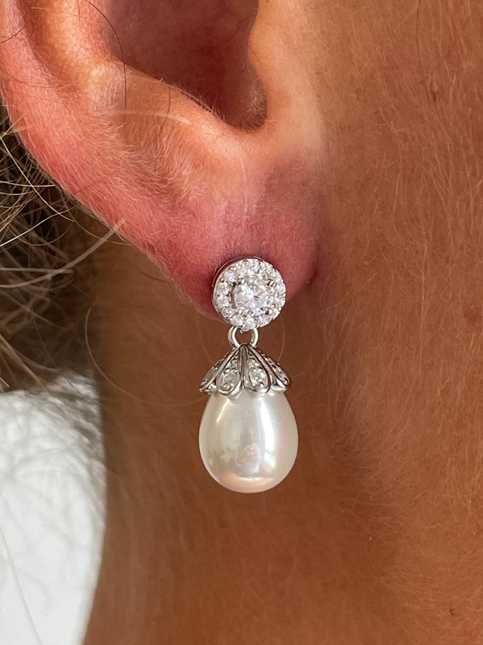 Copenhagen detachable earrings in sterling silver with cubic zirconia