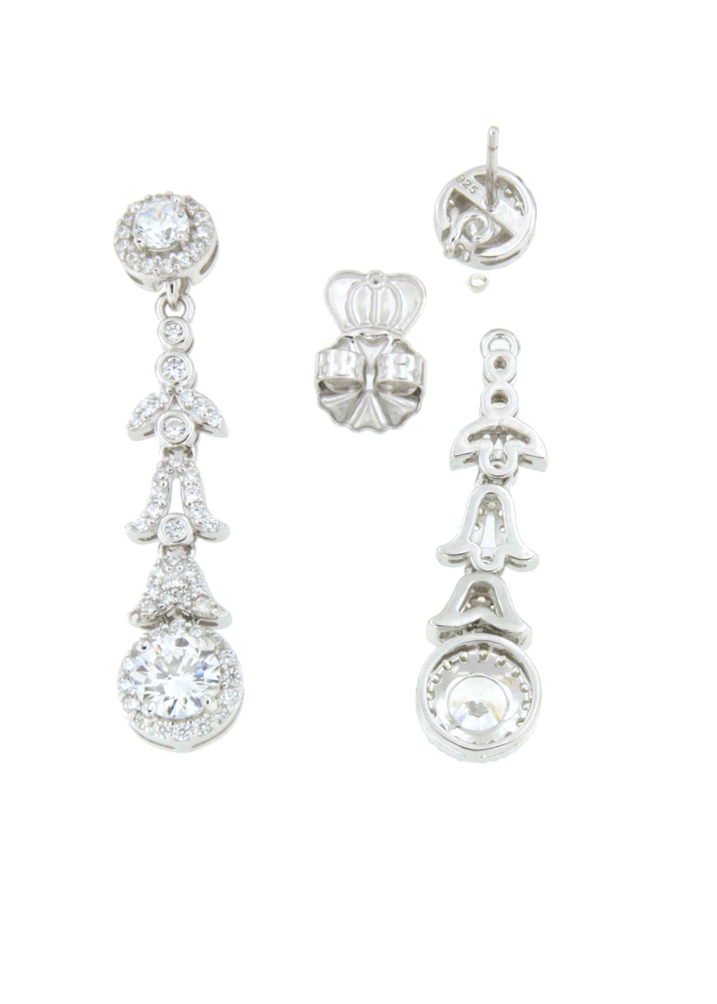 Copenhagen detachable earrings in sterling silver with cubic zirconia