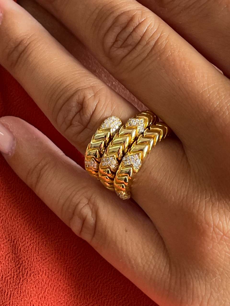 Anillo RIMA plata 1ª ley bañada oro 18 ktes