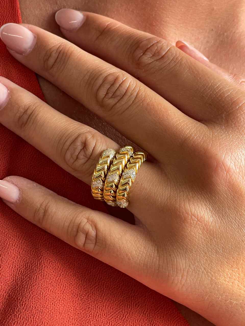 Anillo RIMA plata 1ª ley bañada oro 18 ktes