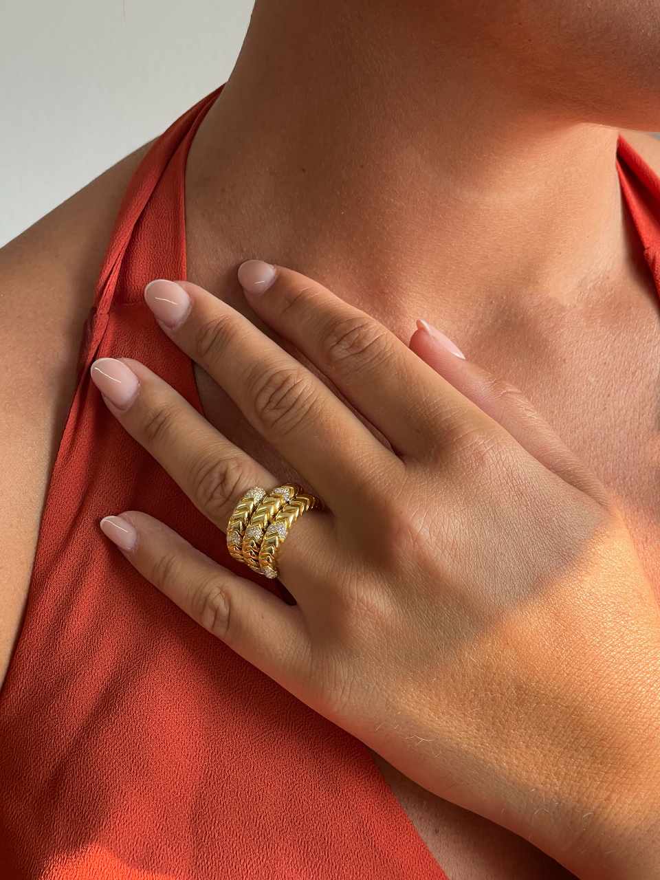 Anillo RIMA plata 1ª ley bañada oro 18 ktes