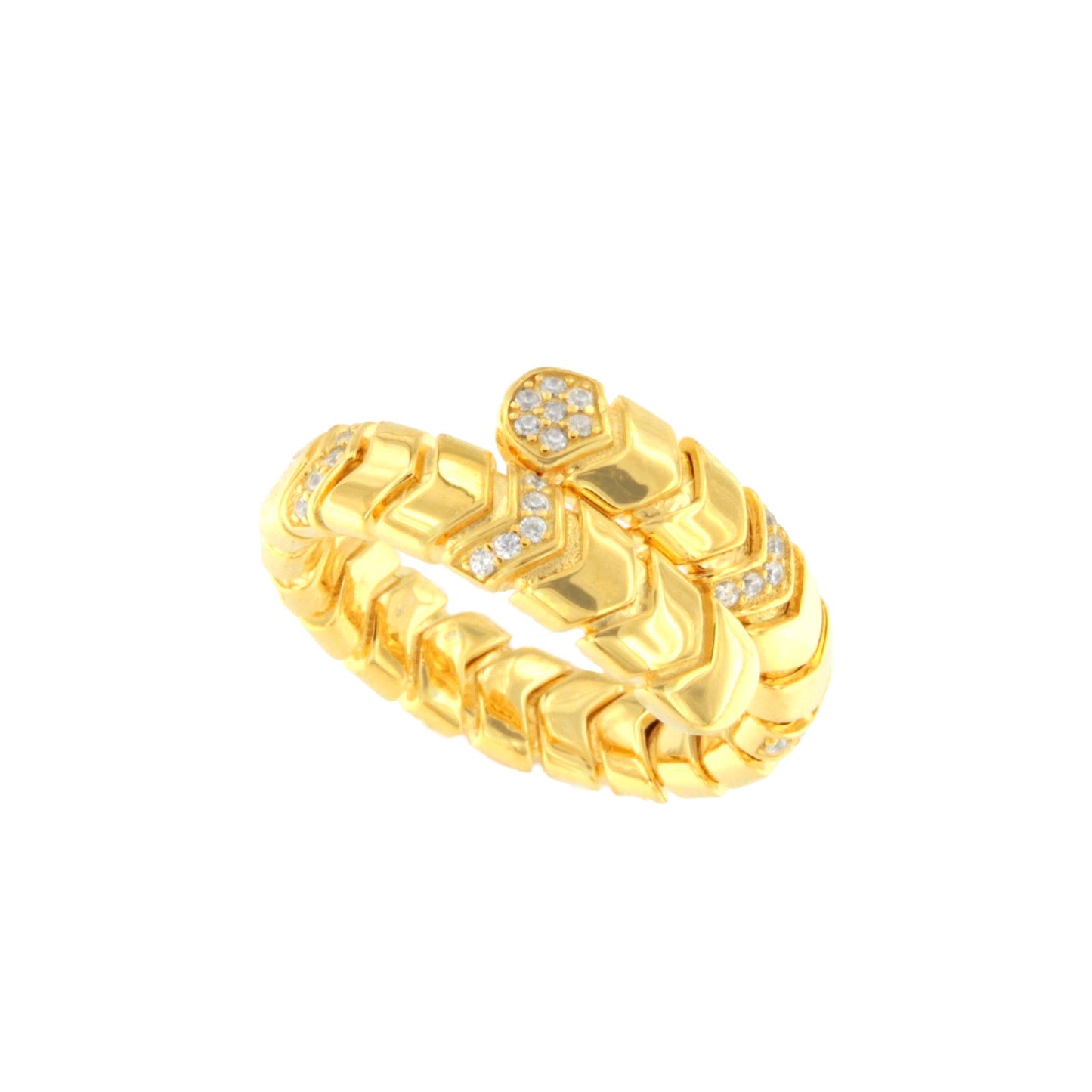 Anillo SOMA plata 1ª ley bañada oro 18 ktes