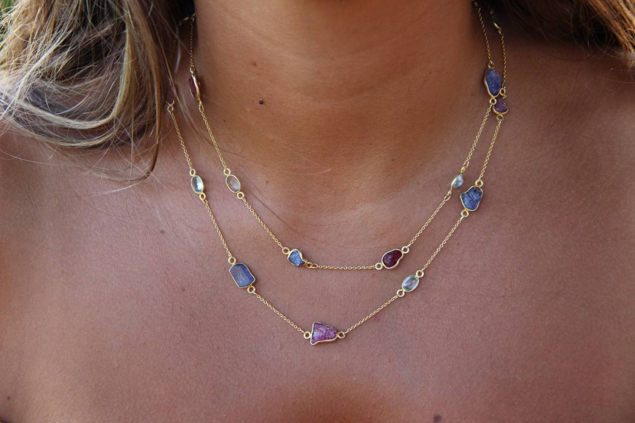 Collar CORAZON en plata de 1º ley con baño de oro 18 ktes