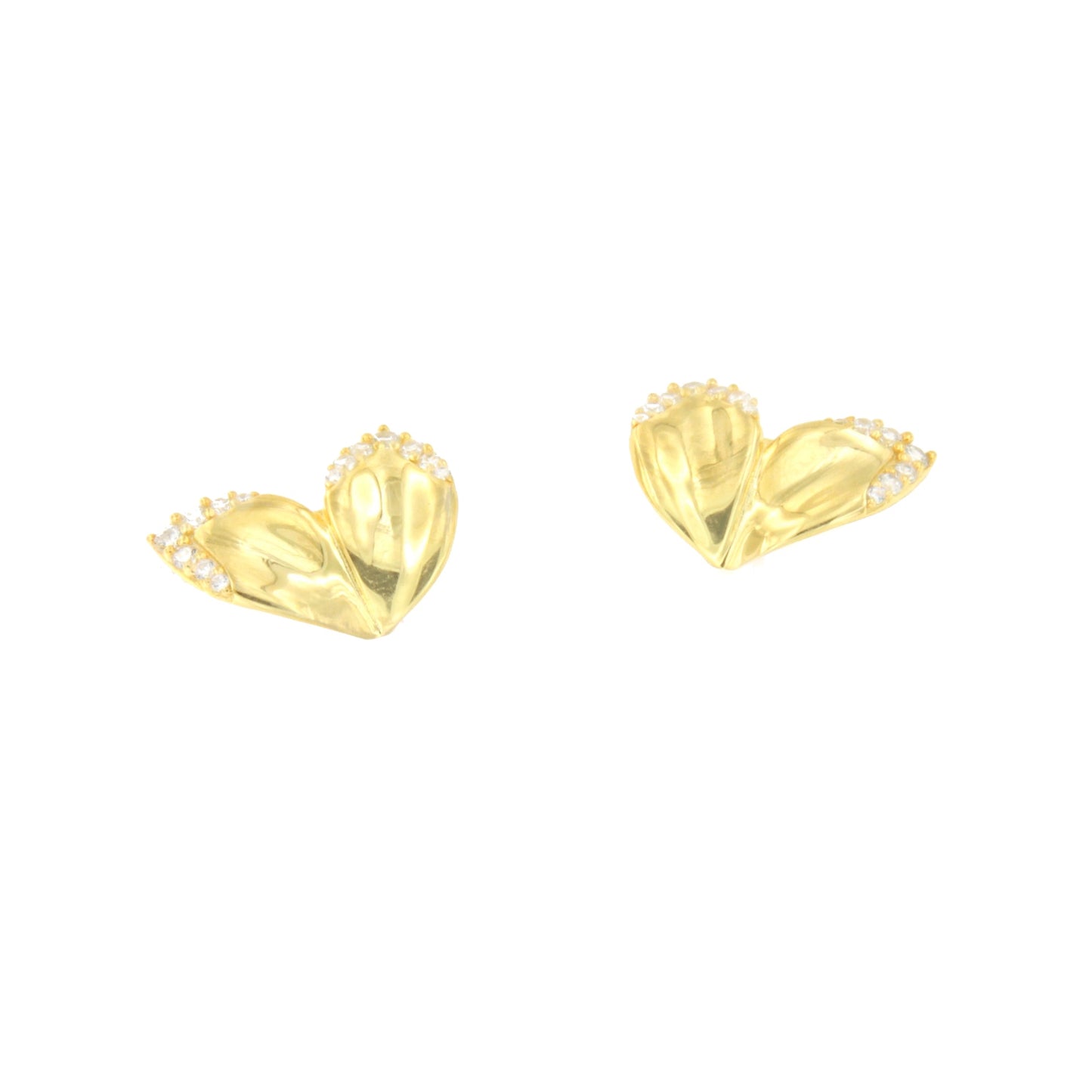 Pendientes NAIA, hoja en plata primera ley baño de oro 18 ktes