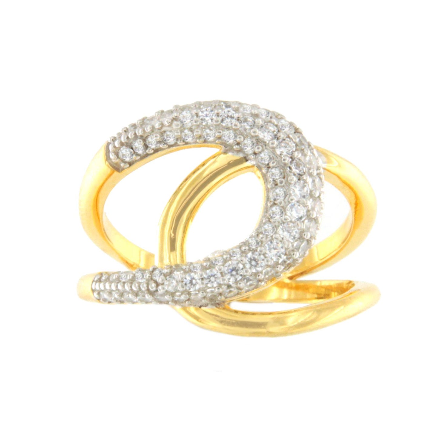 Anillo LUMINA plata 1ª ley bañada oro 18 ktes y circonitasa