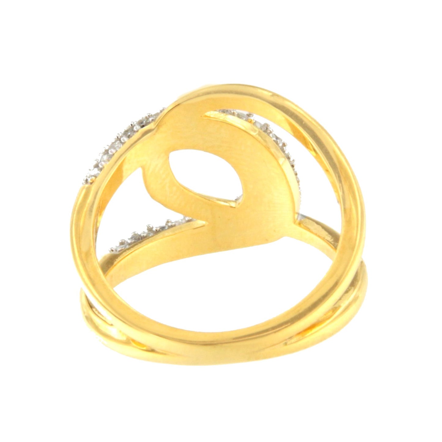 Anillo LUMINA plata 1ª ley bañada oro 18 ktes y circonitasa