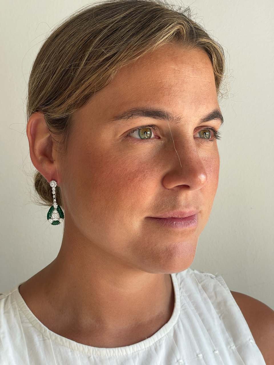 Pendientes MIREL, en plata 1ª ley con circonitas en engaste invisible (Copia)
